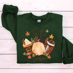 T Is The Season Fall Football Pumpkin Sweatshirt