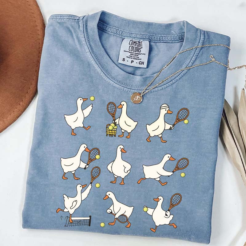 Cute Goose Tennis Sports T-Shirt