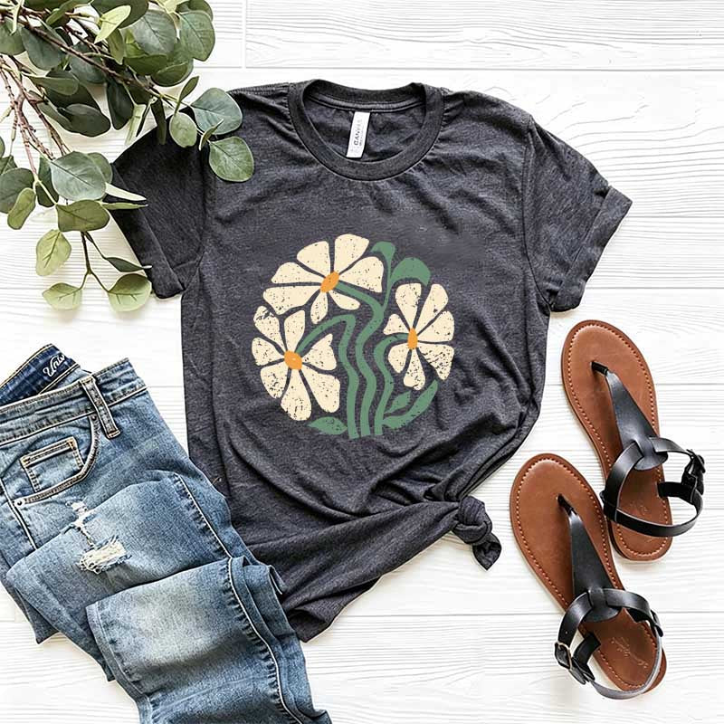 Boho Botanical Daisy Lover T-Shirt