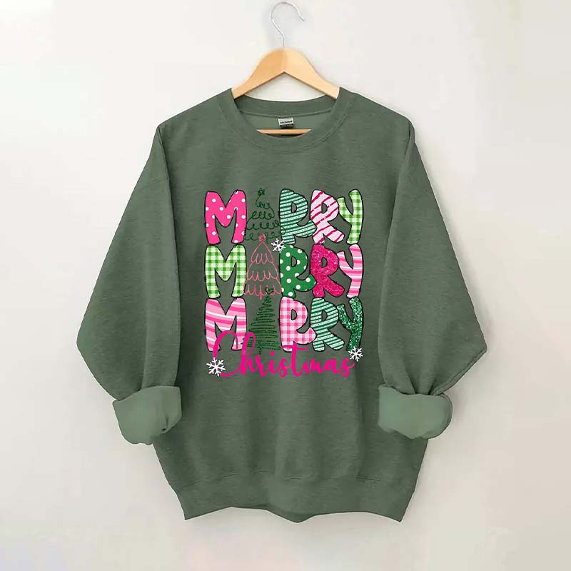 Merry Christmas Snowflake Sweatshirt