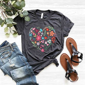 Flower Heart Love T-Shirt