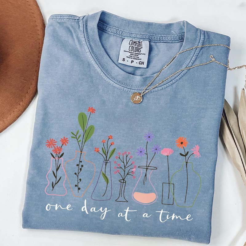 One Day At a Time Positive Quotes T-Shirt