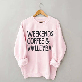 Weekends Coffee & Volleyball Sport Lover Sweatshirt