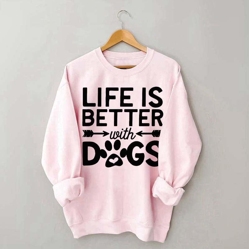 Life Is Better With Dogs Heavy Blend Sweatshirt