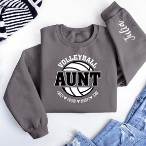 Custom Volleyball Aunt Sweatshirt