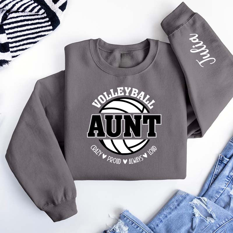 Custom Volleyball Aunt Sweatshirt