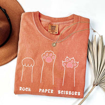 Funny Cat Paw Rock Paper Scissors T-Shirt