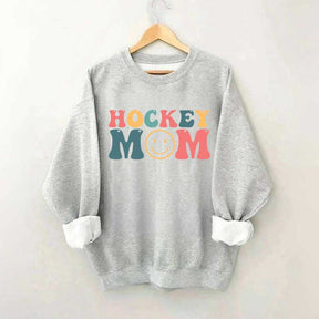 Hockey Mom Smiley Face Sweatshirt