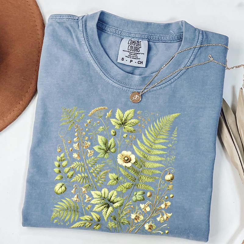 Botanical Fern & Wildflowe T-Shirt