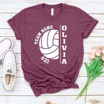 Personalized Volleyball Team Spirit Player T-Shirt