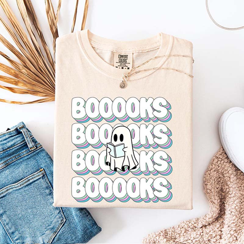 Comfort Color Bookish Summerween Spooky T-Shirt