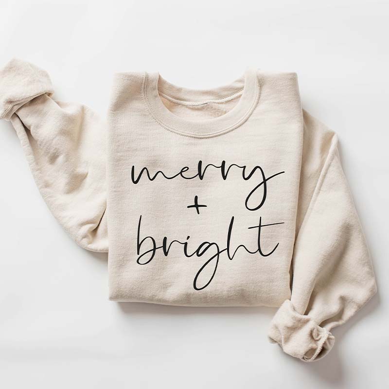 Cute Merry And Bright Holiday Sweatshirt