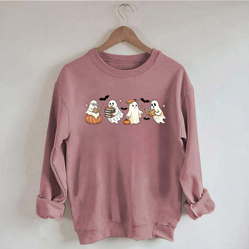 Halloween Ghosts Reading Sweatshirt