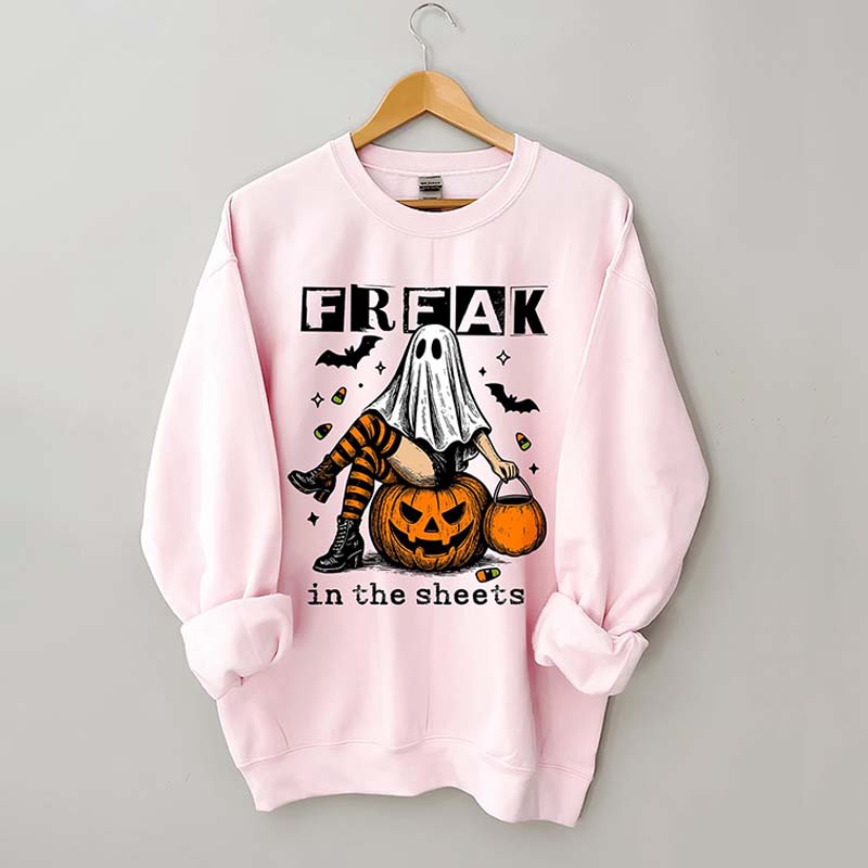Funny Freak In The Sheets Ghost Girl Sweatshirt