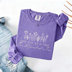 One Day At A Time Cozy Floral Sweatshirt