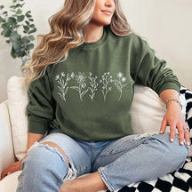 Floral Line Art Mom Sweatshirt