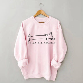 Doodle Dog Savasana Yoga Minimalist Sweatshirt