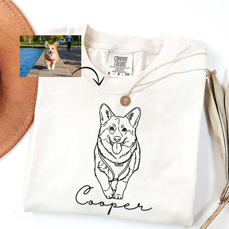 Custom Pet Love With Name And Photo T-Shirt