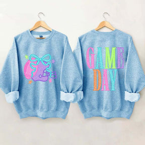 School Spirit Football Printed Sweatshirt
