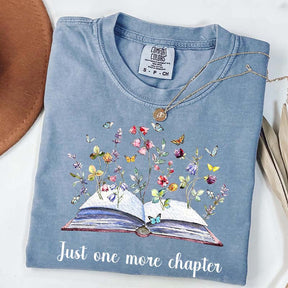 Just One More Chapter Floral Book T-Shirt