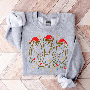 Horse Christmas Holiday Horse Sweatshirt