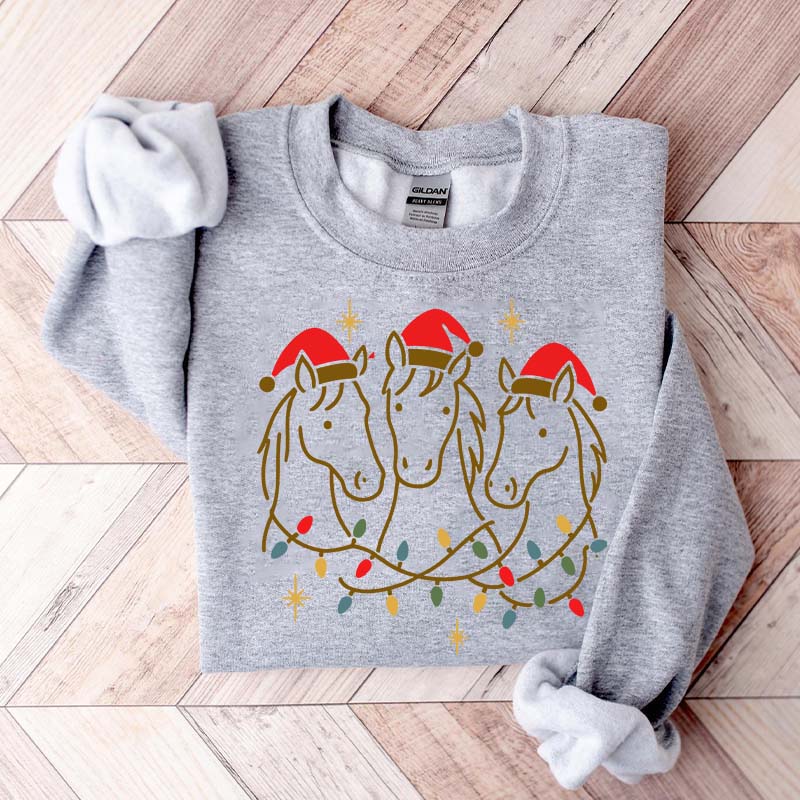 Horse Christmas Holiday Horse Sweatshirt