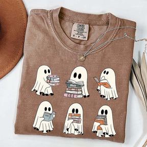 Ghost Reading Books Librarian T-Shirt