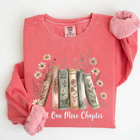 Just One More Chapter Retro Flowers Sweatshirt