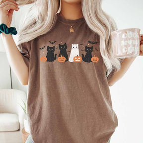 Halloween Cat Retro T-Shirt