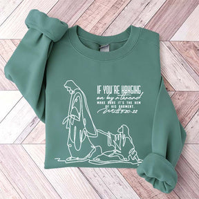 Holding on by a Thread Hem of His Garment Sweatshirt