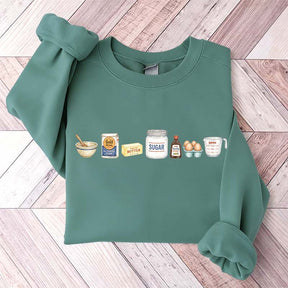 Baking Icons Flour Mixer Rolling Pin Sweatshirt