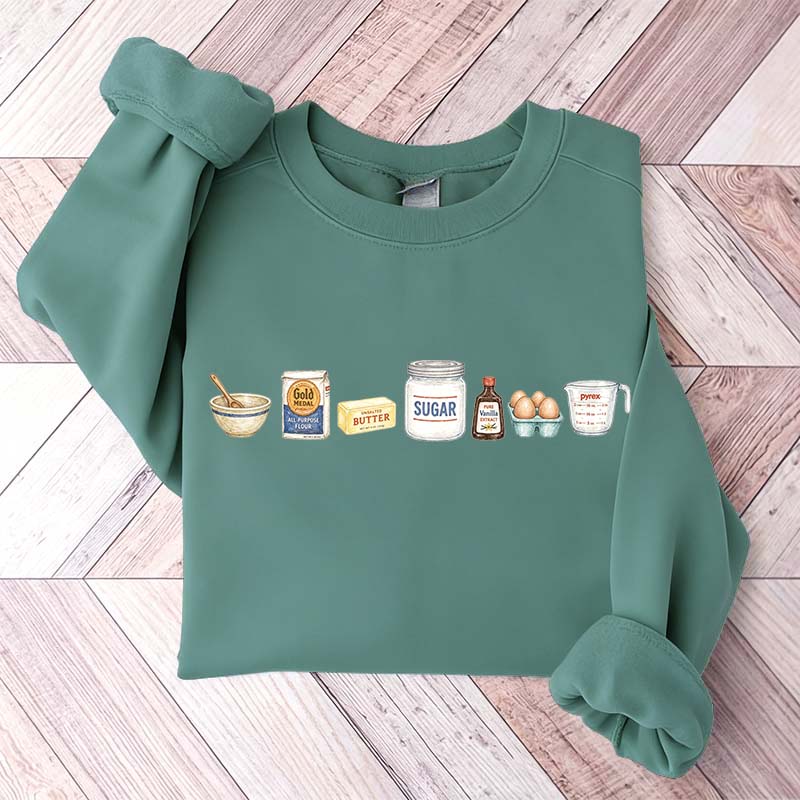 Baking Icons Flour Mixer Rolling Pin Sweatshirt