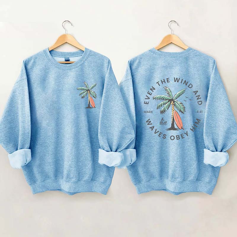 Beachy Backprint Bible Verse Sweatshirt