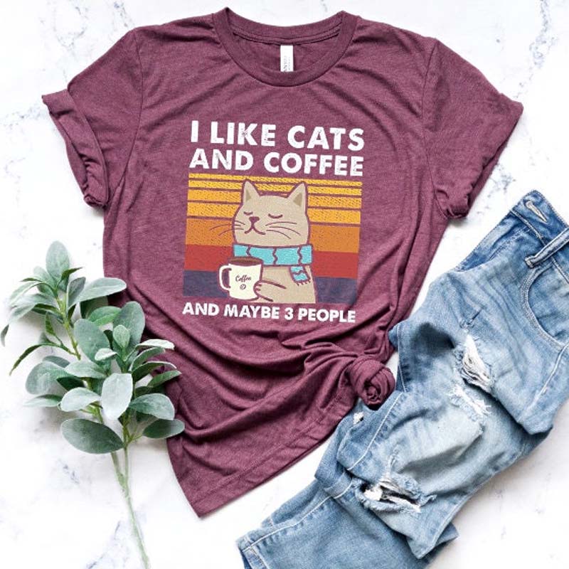 I Like Cats And Coffee T-Shirt