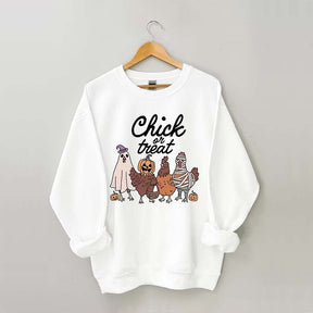 Chick Or Treat Halloween Chicken Sweatshirt