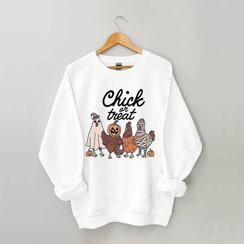 Chick Or Treat Halloween Chicken Sweatshirt