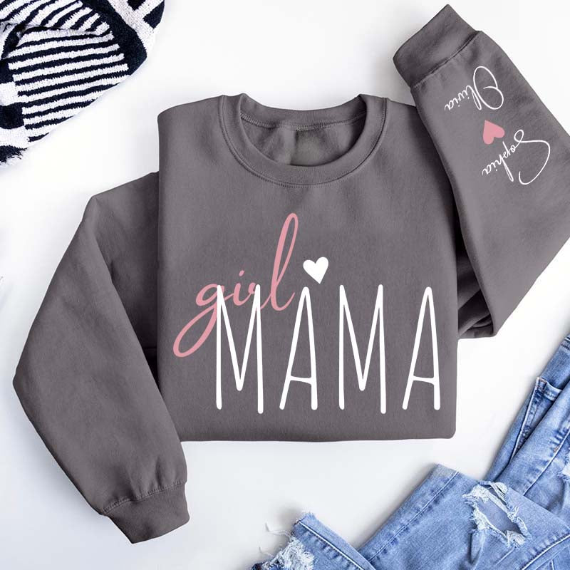Personalized Girl Mama Sweatshirt