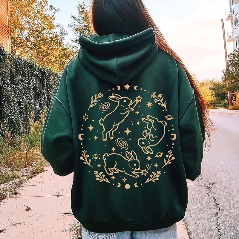 Bunny Rabbits Starlight Triplets Celestial Hoodie