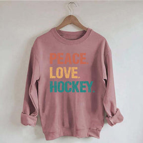 Peace Love Hockey Sweatshirt