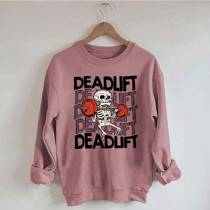 Funny Skeleton Dead Lifting Sweatshirt