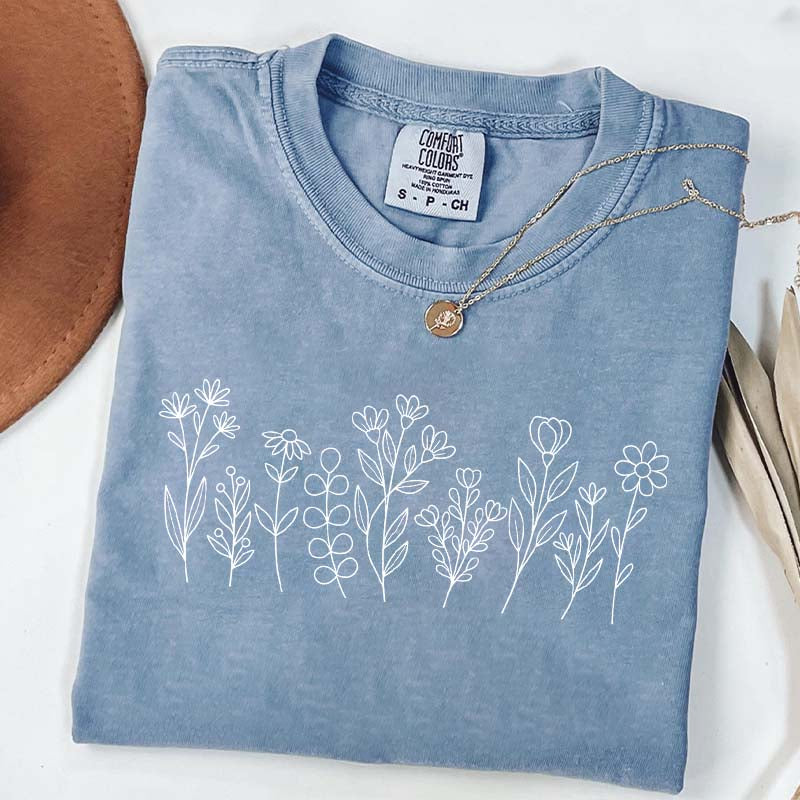 Comfort Colors Cottagecore Wildflower Simple T-Shirt