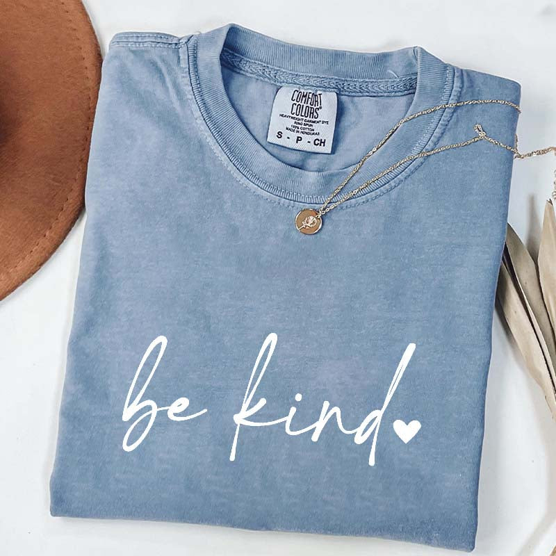 Inspirational Be Kind Heart Minimalist T-Shirt