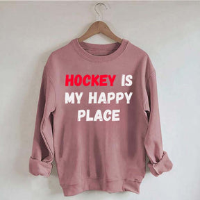Hockey Is My Happy Place Sweatshirt