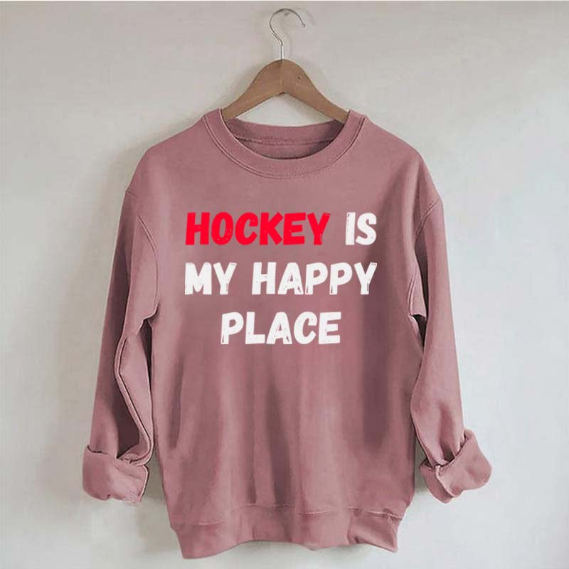 Hockey Is My Happy Place Sweatshirt