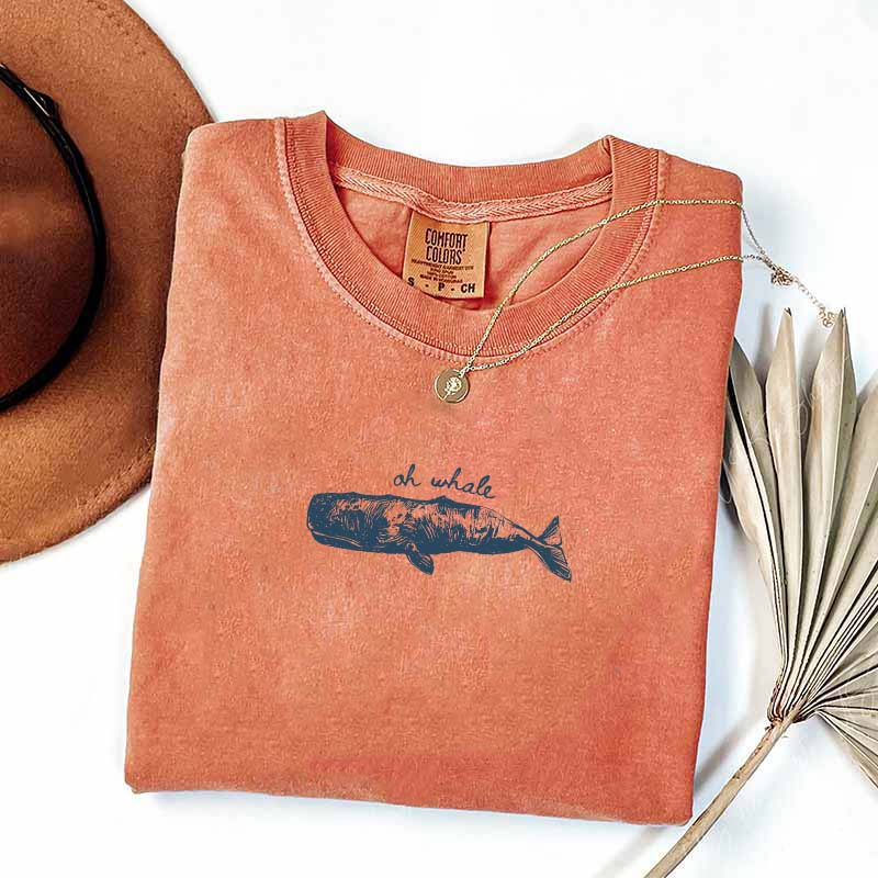 Minimalist Beach Oh Whale T-Shirt