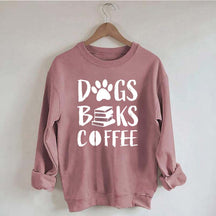 Dogs Books Coffee Sweatshirt