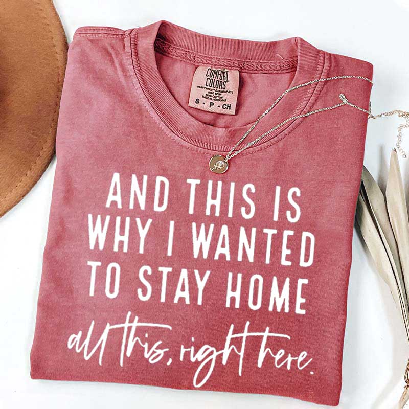 See This Is Why I Wanted To Stay Home T-Shirt