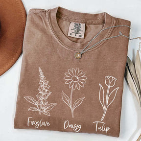 FDT Floral Foxglove Daisy Tulip T-Shirt
