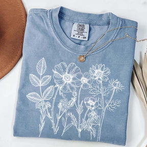 Boho Gardener Floral Botanical T-Shirt