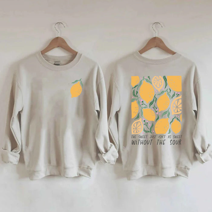 Lemon Hippie Flowers Motivational Sweatshirt